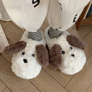 Funny Couple Lovely Frog Cotton Slippers 2022 Winter Student Anti Slip Warm Plush Home Slipper Men And Women Household Shoes