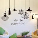 Chandeliers Lights Wall Stickers PVC Material DIY Living Room Mural Decals for Teen Bedroom Children Nursery Home Decoration