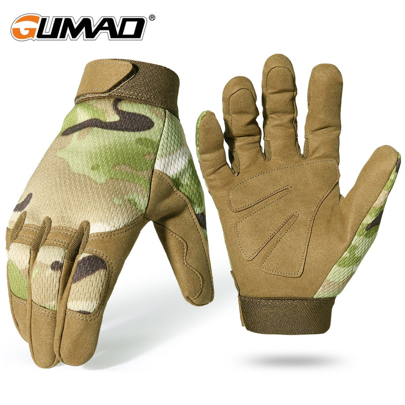 Multicam Outdoor Tactical Gloves Army Military Bicycle Airsoft Hiking Climbing Shooting Paintball Camo Sport Full Finger Glove