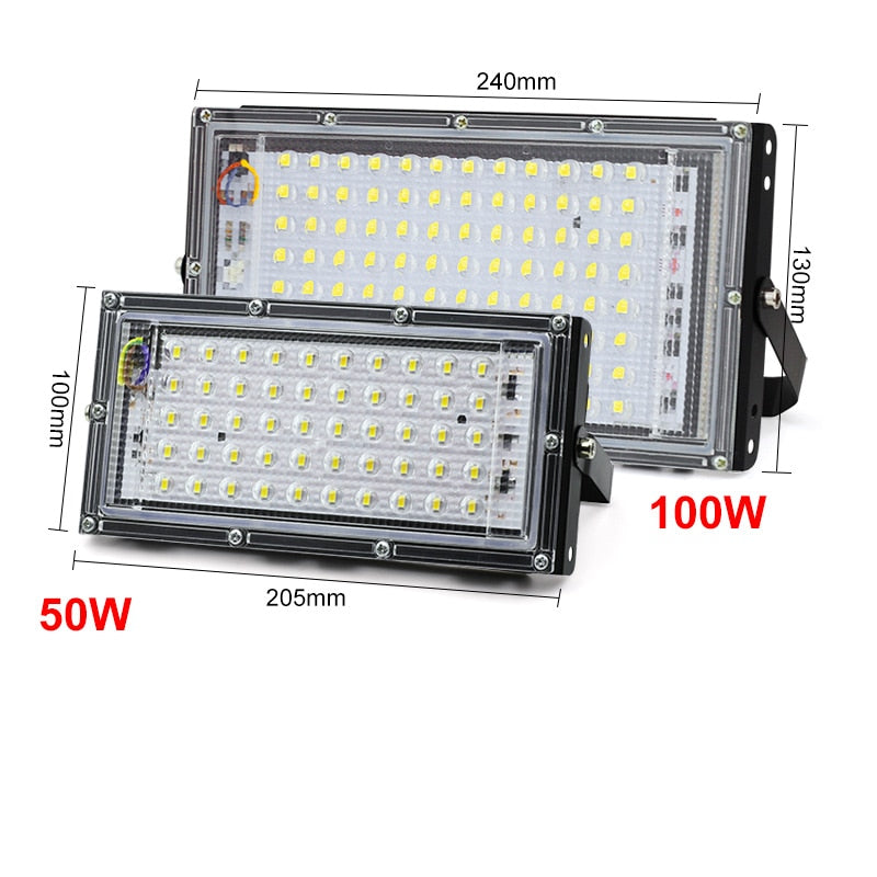 2 uds 50W 100W reflector LED foco LED 220V LED crece la luz PhytoLamp farola lámpara de espectro completo para lámpara de crecimiento de plantas