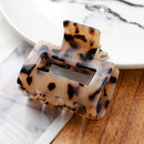 Pinzas para el cabello con estampado de leopardo a la moda, pinzas geométricas para el cabello, pinzas para el cabello para mujeres y niñas, accesorios para el cabello