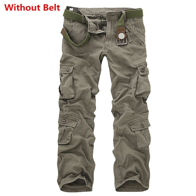 Facecozy Men Tactical Military Cargo Pants Winter Male Outdoor Multi-pockets Windproof Camping Trekking Fishing Hiking Trousers
