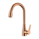 Chaowalmai Rose Gold Kitchen Faucet Mixer Cold And Hot Deck Mounted Single Handle Pull Out Kitchen Sink Water Mixer Tap