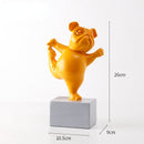 Lovely Yoga French Bulldog Statue Resin Figurines Nordic Creative Cartoon Animals Sculpture Children&