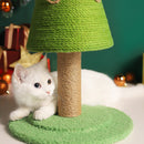 Christmas Tree Cat Climbing Frame Sisal Cat Scratcher Column Grinding Paws Cat Scratching Board Pet Furniture Christmas Decor