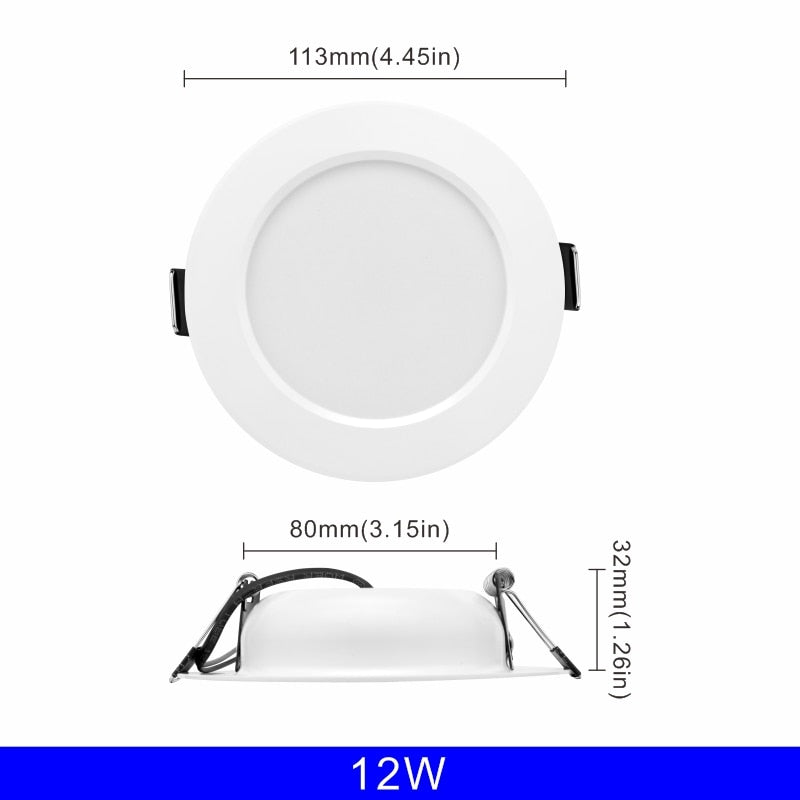 10 teile/los Led Downlight 3 Watt 5 Watt 7 Watt 9 Watt 12 Watt 15 Watt 220 V Deckeneinbauleuchte 3/4/5 zoll Runde Led Panel Down Light Scheinwerfer Beleuchtung