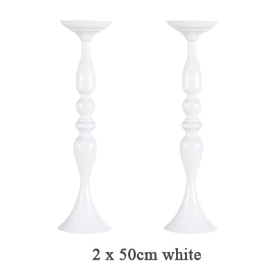 ERMAKOVA Candle Holders Stand Column Candlestick Event Road Lead Flower Vase Rack Table Wedding Centerpieces Party Dinner Decor