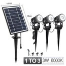1 A 4 RGB Luz de paisaje solar al aire libre LED IP65 Lámpara solar a prueba de agua Encendido / apagado automático Luz de pared solar Jardín Patio Lámpara de césped