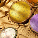 Hluru NEW Steel Tongue Drum 13 Inch 15 Tone Drum Handheld Tank Drum Percussion Instrument Yoga Meditation Music Lovers Gift