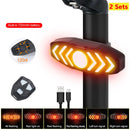Luz de bicicleta inteligente, Control remoto inalámbrico, señal de giro para ciclismo, luz trasera, luz trasera recargable USB para bicicleta, lámpara de advertencia LED