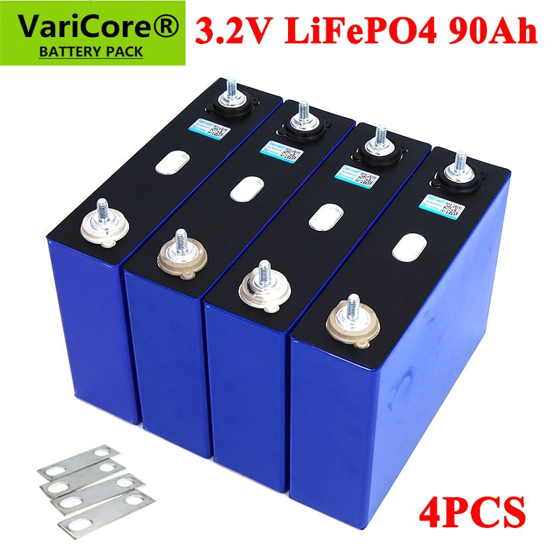 4 Stück VariCore 3,2 V 310 Ah 280 Ah 105 Ah LiFePO4 Batterie 3C Lithium-Eisen-Phosphat-Batterie für 4S 12 V 24 V Golfwagen Yacht Solar Wohnmobil