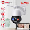Anpviz 5MP Wifi IP PTZ Cámara Láser Exterior 30X Zoom 4.7-94mm Velocidad Domo Vigilancia Cámara inalámbrica 150m IR Distancia Audio