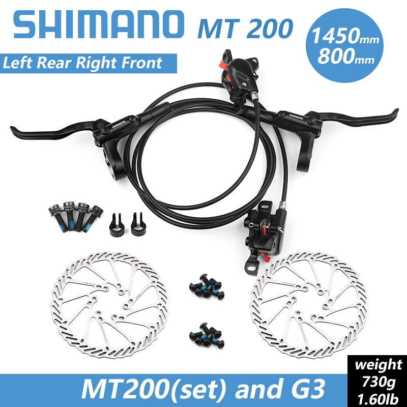 Shimano BR BL MT200 freno de bicicleta MTB freno de disco hidráulico 750/800/1350/1450/1500mm frenos de abrazadera de montaña actualizado MT315