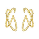 ENFASHION Punk Spike X Shape Ear Cuff Clip On Earrings For Women Gold Color Geometric Earings Without Piercing Jewelry E191146