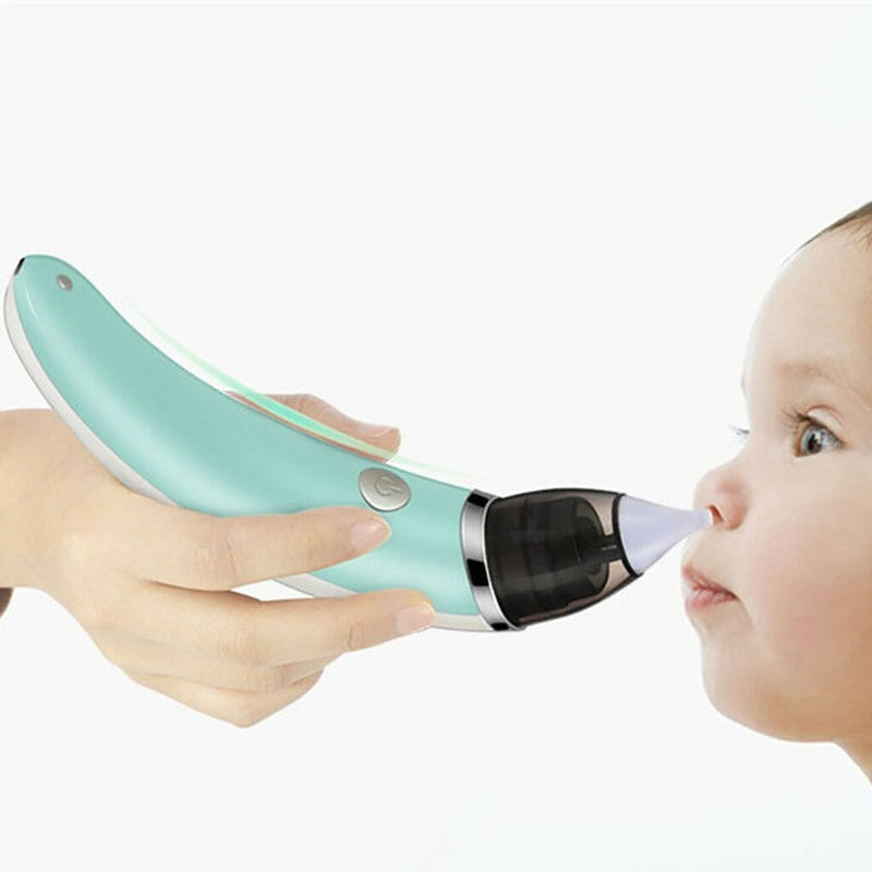 Electric Baby Nasal Aspirator USB-Rechargeable Nose Cleaner Sniffling Equipment Hygienic Nose Snot Cleaner with 2 Silicone Tip