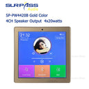 Smart Home Audio 2/4-Kanal-Bluetooth-Mini-Verstärker 4 '' Touchscreen-FM-Radio AUX-TF-Kartenfunktion im Wandverstärker