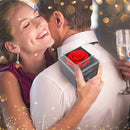 Schmuckschatulle mit natürlicher ewiger Rose zum Muttertag / mit 100 Sprachen, Liebeskette, konservierte Blumen, Vorschlagsring, Geschenk für sie