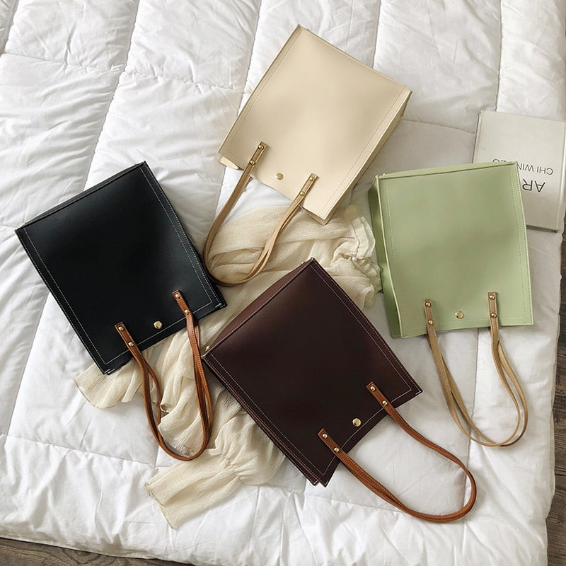 Conjuntos de bolsos de moda para mujer, bolsos cruzados de cuero Pu para mujer, bolso de hombro de gran capacidad, bolsos de mano SIMPLE para mujer