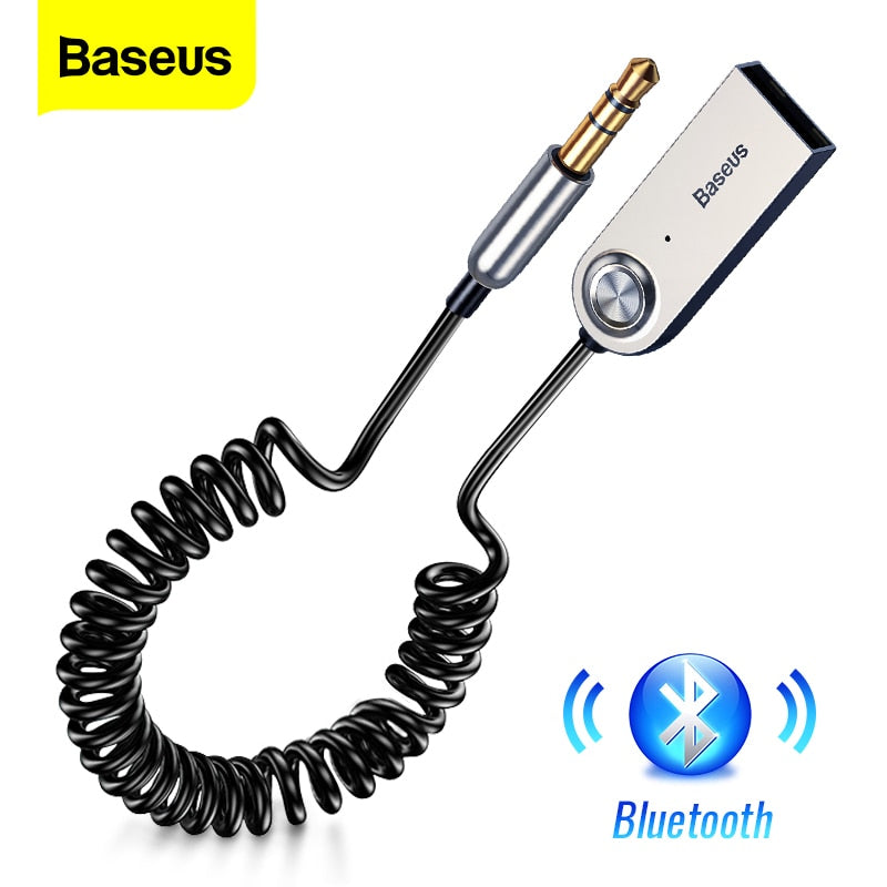 Baseus adaptador Bluetooth USB Dongles Cable para coche 3,5mm AUX Bluetooth V5.0 4,2 4,0 receptor Bluetooth altavoz transmisor de Audio