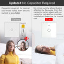 Interruptor de luz inteligente Moes ZigBee Wall Touch con Neutral/No Neutral, No se necesita condensador Smart Life/Tuya funciona con Alexa,Google