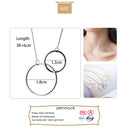 Trustdavis Minimalist 925 Sterling Silver Hollow Round Pendant Short Clavicle Necklace Gift For Women Wedding Fine Jewelry DA02