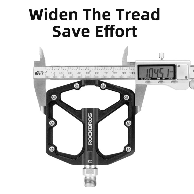 ROCKBROS MTB Radfahren Ultraleichtes Pedal Fahrrad Versiegeltes DU-Lager Pedale Aluminiumlegierung CRMO Rutschfeste Stollen Fahrradteil Pedale