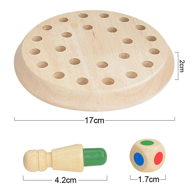 Wooden Memory Match Stick Chess Game Fun Color Board Game Educational Color Cognitive Ability Toys For Children Kids Gift