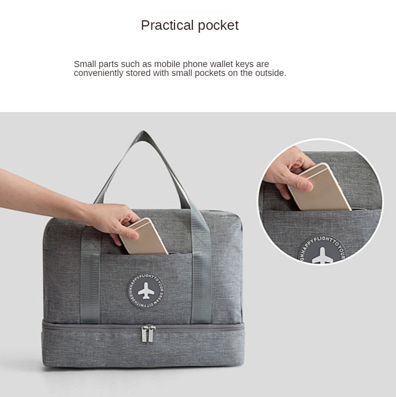 Waterproof Women&#39;s Travel Bag Girl&#39;s Cute Messenger Handbag Clothes Storage Organizer Shoulder Accessories Supplies Product Gear