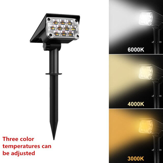 T-SUN 1-4pcs 20LED Adjustable Solar Spotlight Solar Garden Light Waterproof Super Power Landscape Light Outdoor Solar Light Lamp