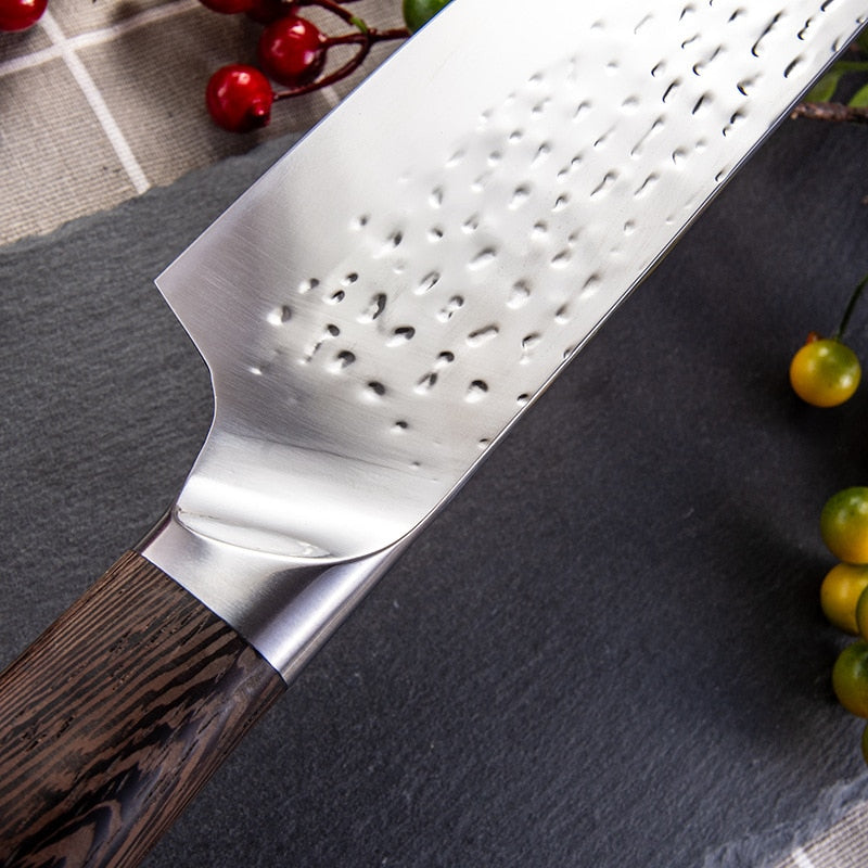 SHUOJI, nuevo cuchillo de cocina japonés de 9 pulgadas, cuchillos de Chef Kirisuke, cuchillos de Sushi Sashimi, cuchillo de acero inoxidable súper afilado 7Cr15MOV