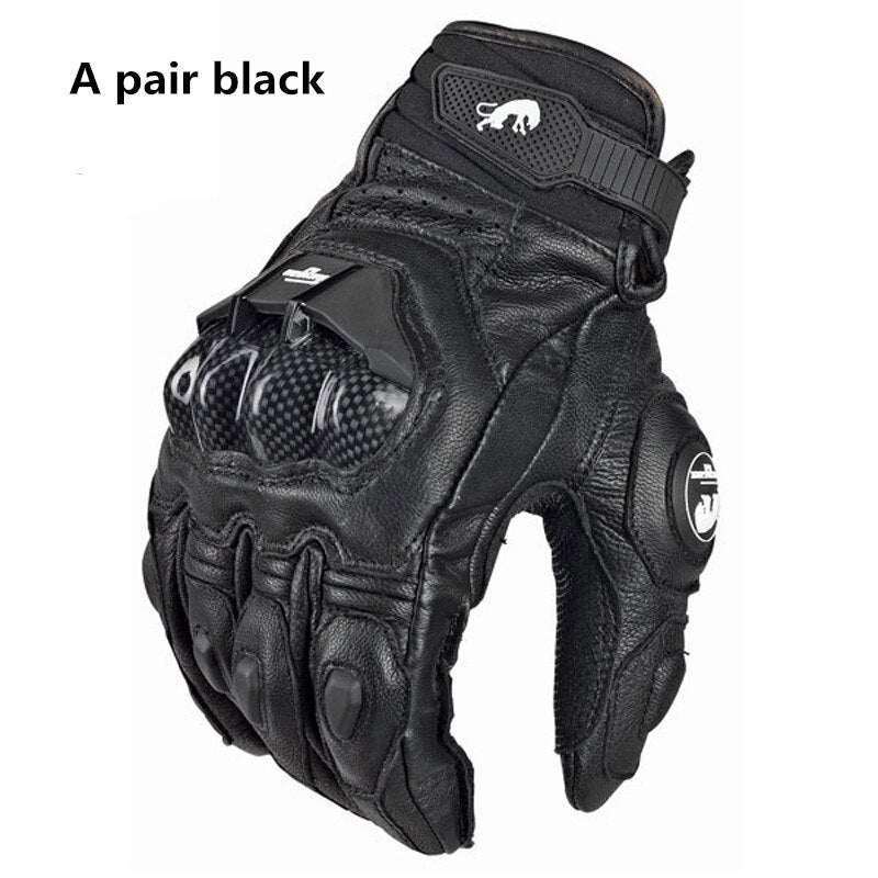 Guantes de cuero genuino de alta calidad para hombre luva moto guantes de moto AFS6 guantes rekawice motocyklowe