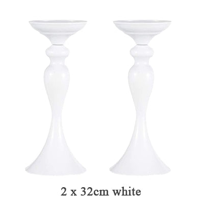 ERMAKOVA Candle Holders Stand Column Candlestick Event Road Lead Flower Vase Rack Table Wedding Centerpieces Party Dinner Decor