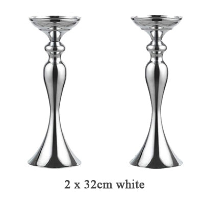 ERMAKOVA Candle Holders Stand Column Candlestick Event Road Lead Flower Vase Rack Table Wedding Centerpieces Party Dinner Decor