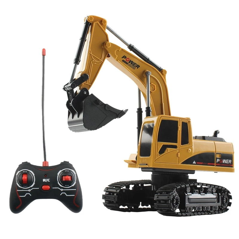 1/24 RC Excavator 2.4G Radio Controlled Cars crawler Tractor Model Engineering Car Digging Soil Truck Sound Toy For Boy Kid gift