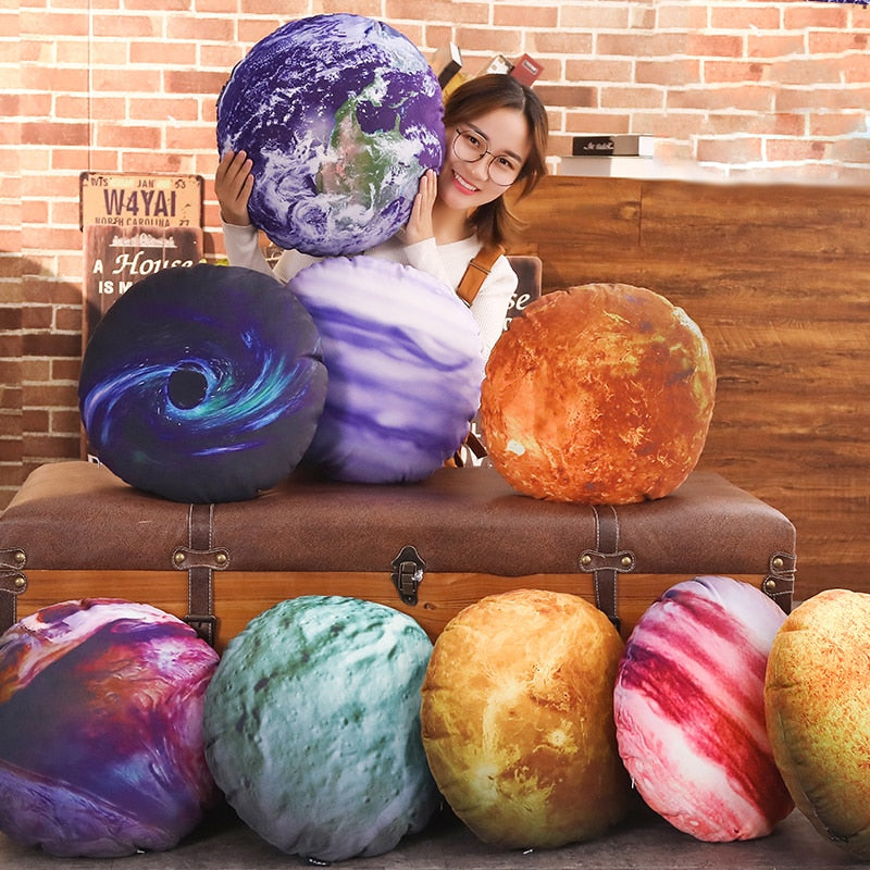 3D Planet Cushion Solar System Sun Moon Earth Decorative Pillow for Kids Room Sofa Bed Throw Pillow Gift for Boy Sun Moon Earth