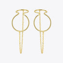 ENFASHION Curve Line Ear Cuff Clip On Earrings For Women Gold Color Big Earcuff Earings Without Piercing Jewelry Kolczyki E1124