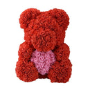 Gifts for Mom Rose Bear 25Cm/40Cm Artificial Flowers Rose Teddy Bear Wedding Anniversary Birthday Gifts for Her Girlfriend Women