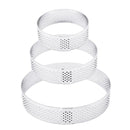 6 8 10 CM Stainless Steel Tart Mold Ring Tartlet Cake Mousse Molds Cookies Pastry Circle Cutter Pie Ring Perforated