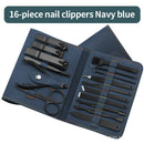 12/16Pcs Nail Clipper Set Nail Cutter Scissors Nail Polishing Stainless Steel Pedicure Trimmer Folding Storage Bag Manicure Tool