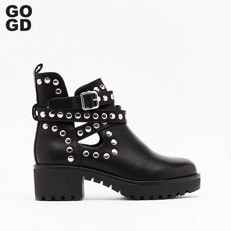 GOGD 2021 Women Ankle Boots Women&