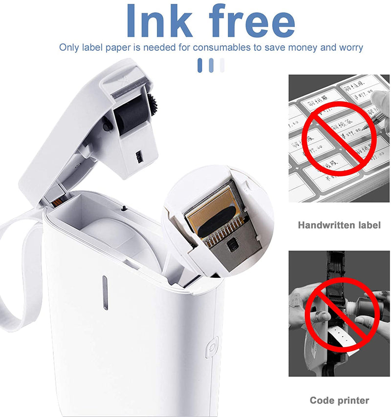 Niimbot Portable Thermal Label Printer Pocket Mini Wireless Barcode Printer Bluetooth Connection For Mobile Phone Android iOS Ho