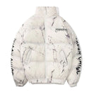 Hipster Hip Hop Parkas acolchadas para hombre Harajuku Oso de dibujos animados impreso invierno espesar ropa de calle cálida Casual suelta chaqueta Unisex