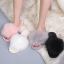Winter Neue Haus Damen Pelzige Hausschuhe Warme Kunstfell Flache Schlafzimmer Damen Schuhe Slip-on Indoor Slides Damen Fellhausschuhe