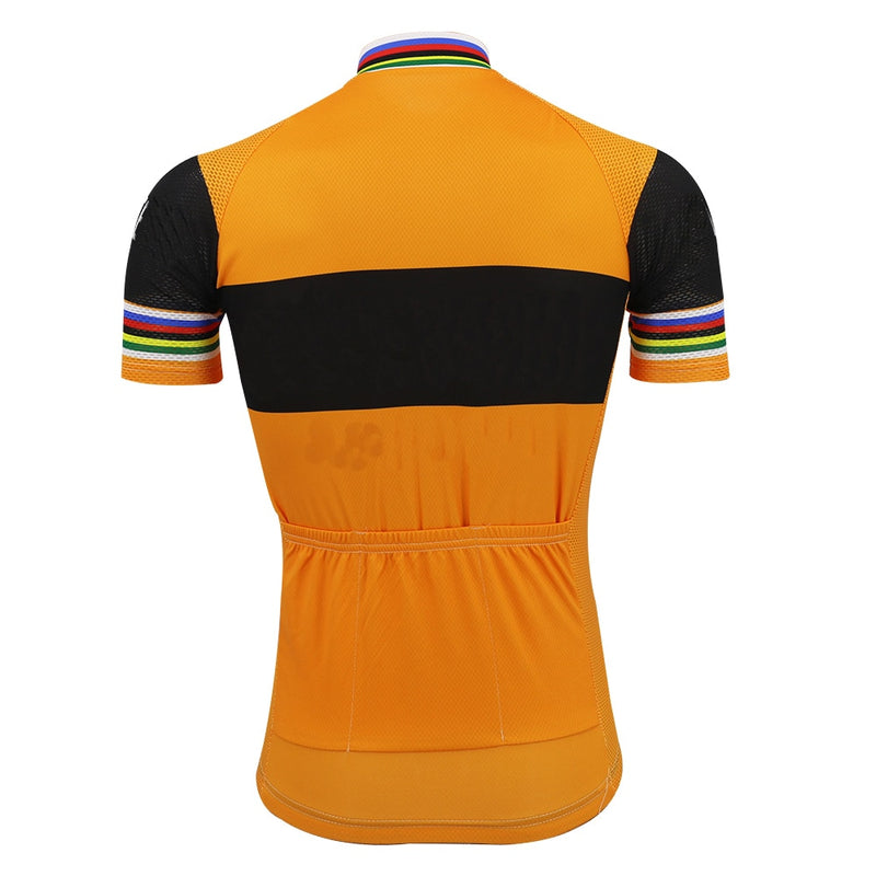 Retro ciclismo jersey equipo bicicleta jersey transpirable manga corta ropa ciclismo deportes al aire libre clásico ciclismo ropa