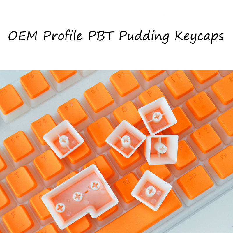 OEM Profile PBT Keycaps 108 Keys Pudding Keycap For Cherry MX Switch Mechanical Keyboard kit RGB Gamer backlit Keyboards Switch