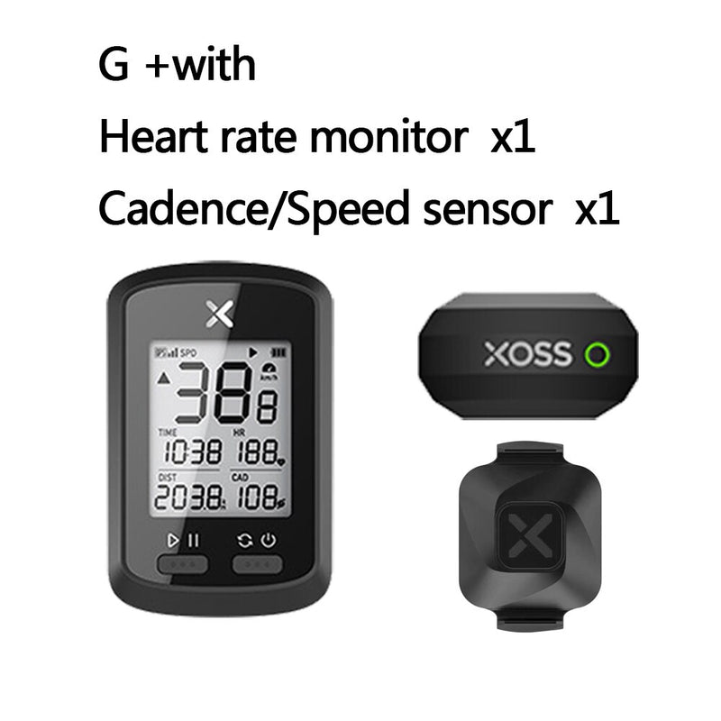 XOSS Fahrradcomputer G+ Wireless GPS Tacho wasserdicht Rennrad MTB Fahrrad Bluetooth ANT+ mit Trittfrequenz Fahrradcomputer