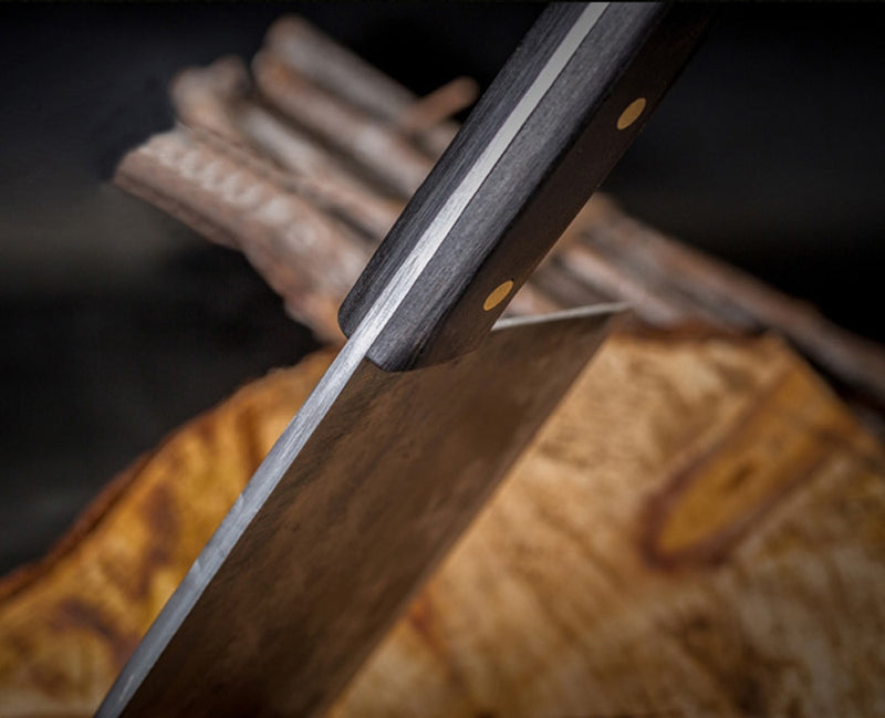 Cuchillo de Chef XITUO completo Tang, cuchillos de cocina de acero revestidos de alto carbono forjados a mano, cuchillo de carnicero ancho para filetear