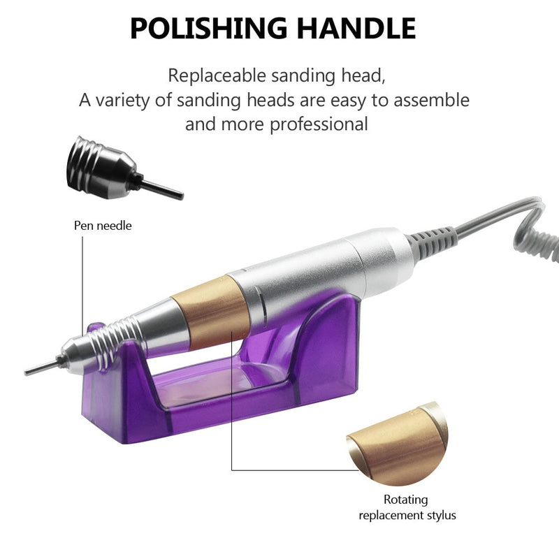 Manicure Machine 35000/20000RPM Nail Drill Machine Milling Cutter For Manicure Pedicure Accessories Nail Art Tool Nail Drill Bit