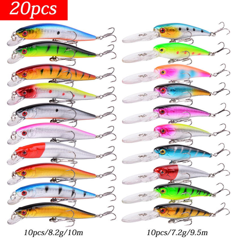 Aorace Fishing Lure Set Fishing Hard Bait Mini Minnow Floating Swing Crankbait Crazy Wobblers Artificial Bionic Crank Lures