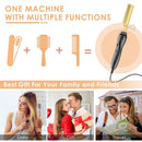 2 in 1 Hot Comb Straightener for Wigs Straightening Brush Electric Flat Iron Hair Straightener Brush Hair Curler Styling Tools